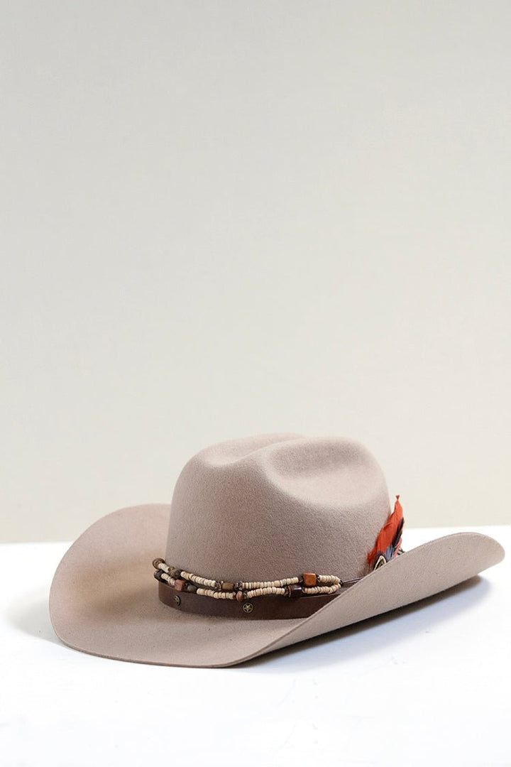 Double Strand Neutral Beaded Hat Band - Flea Style