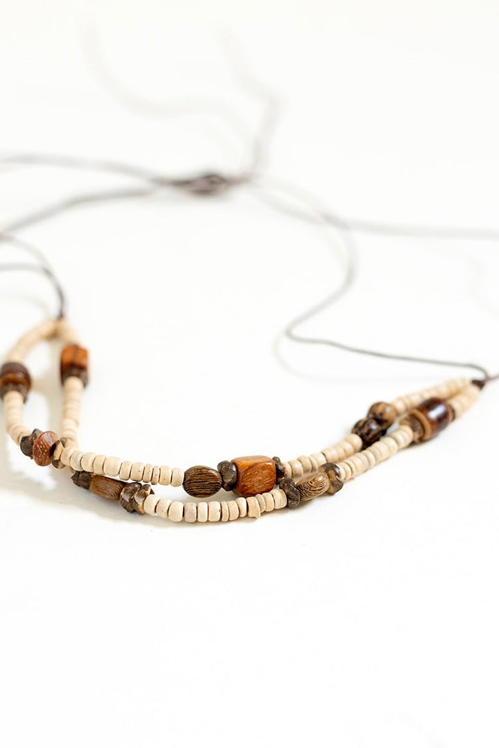 Double Strand Neutral Beaded Hat Band - Flea Style