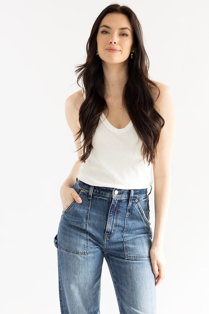 Far Out w/ Patch Pocket Wide Leg Jean - Flea Style