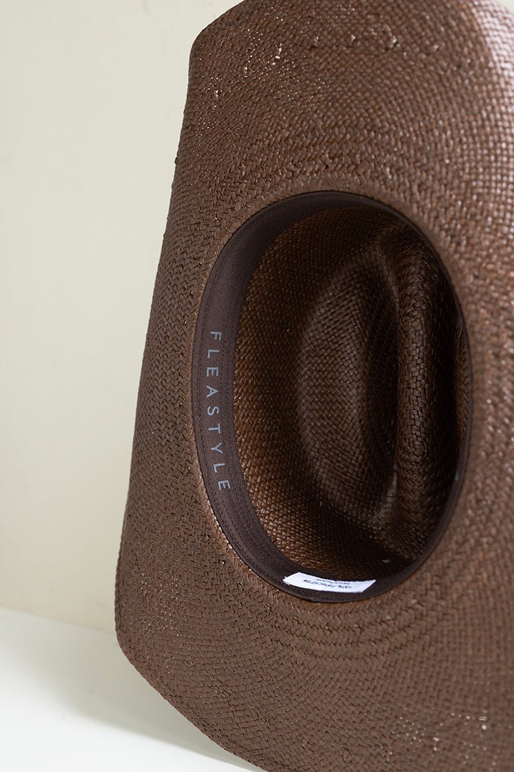 Flea Style Brooks Brown Straw Western Hat - Flea Style