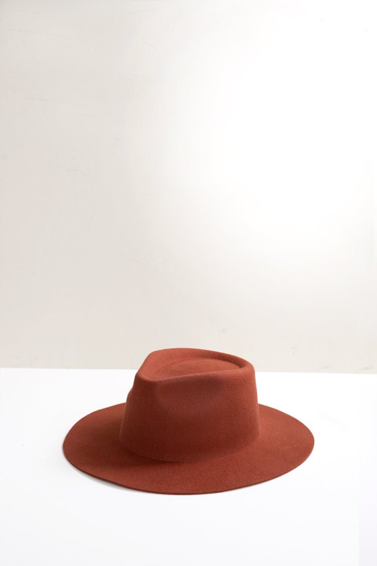 Lenny Wool Short-Brim Hat - Rust – Flea Style