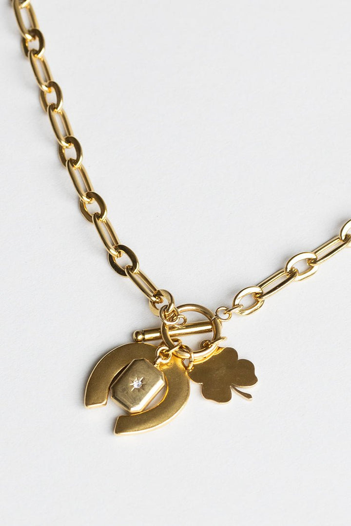 Gold Cowgirl Charm Necklace - Flea Style