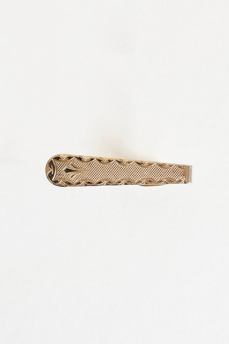 Gold Embossed Vintage Tie Clip - Flea Style