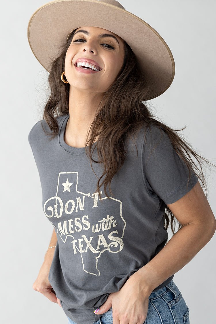 Gray "Don't Mess with Texas" Tee - Flea Style