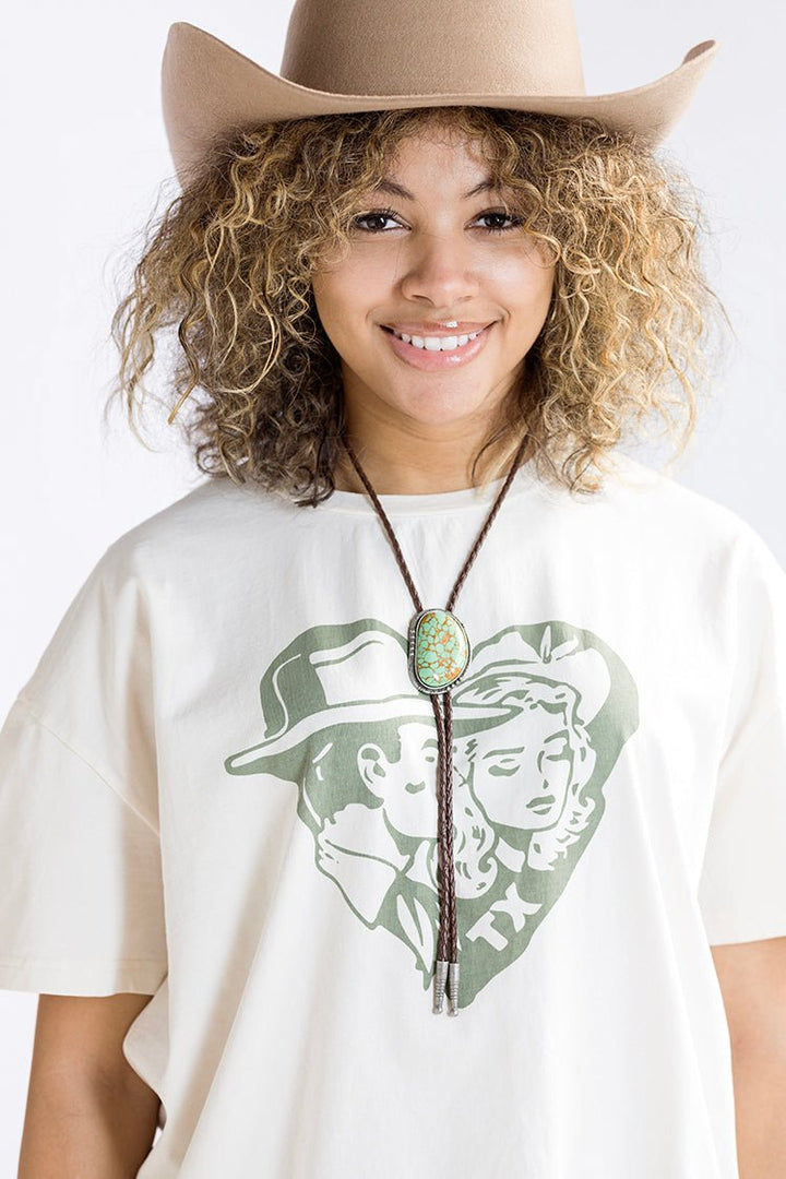 Green Texas Love Oversized Graphic T-Shirt - Flea Style