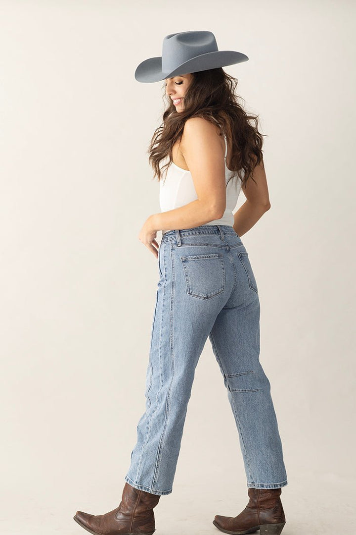 High Rise Denim Barrel Jean - Flea Style