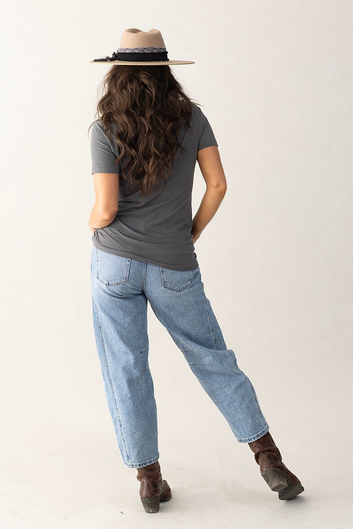 High Rise Denim Barrel Jean - Flea Style