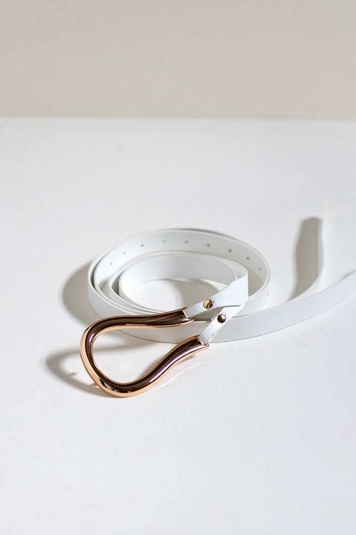 Horseshoe Buckle Faux Leather Belt - Flea Style