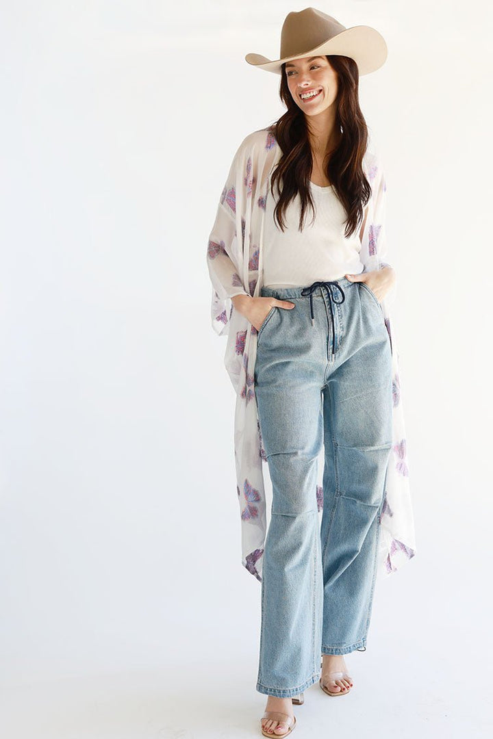 Iridescent Butterfly Sheer Duster - Flea Style