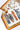Ivory and Orange Horse Harness Large Square Scarf - Flea Style