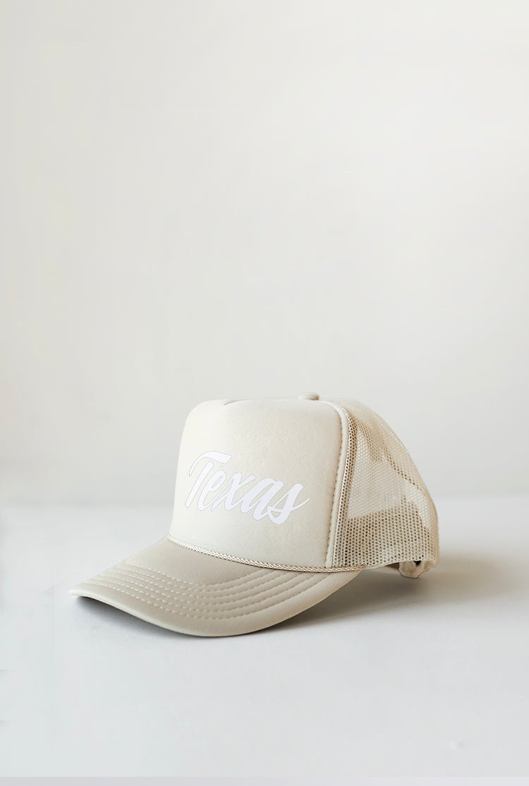 Khaki Texas Trucker Hat - Flea Style