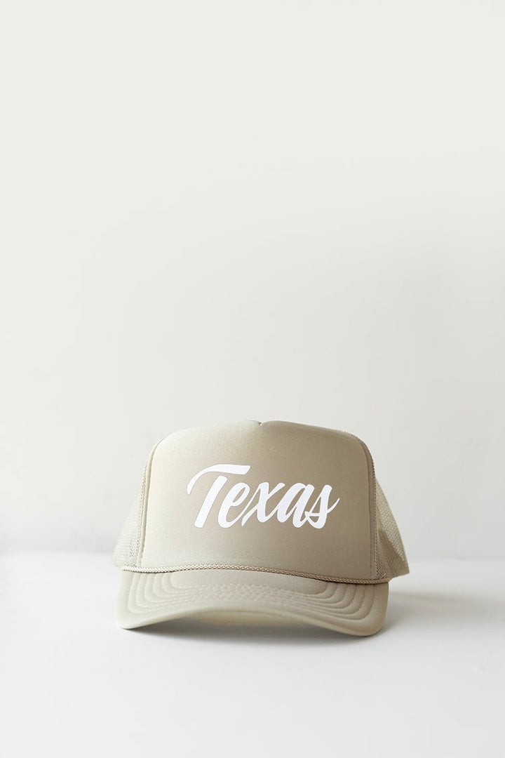 Khaki Texas Trucker Hat - Flea Style