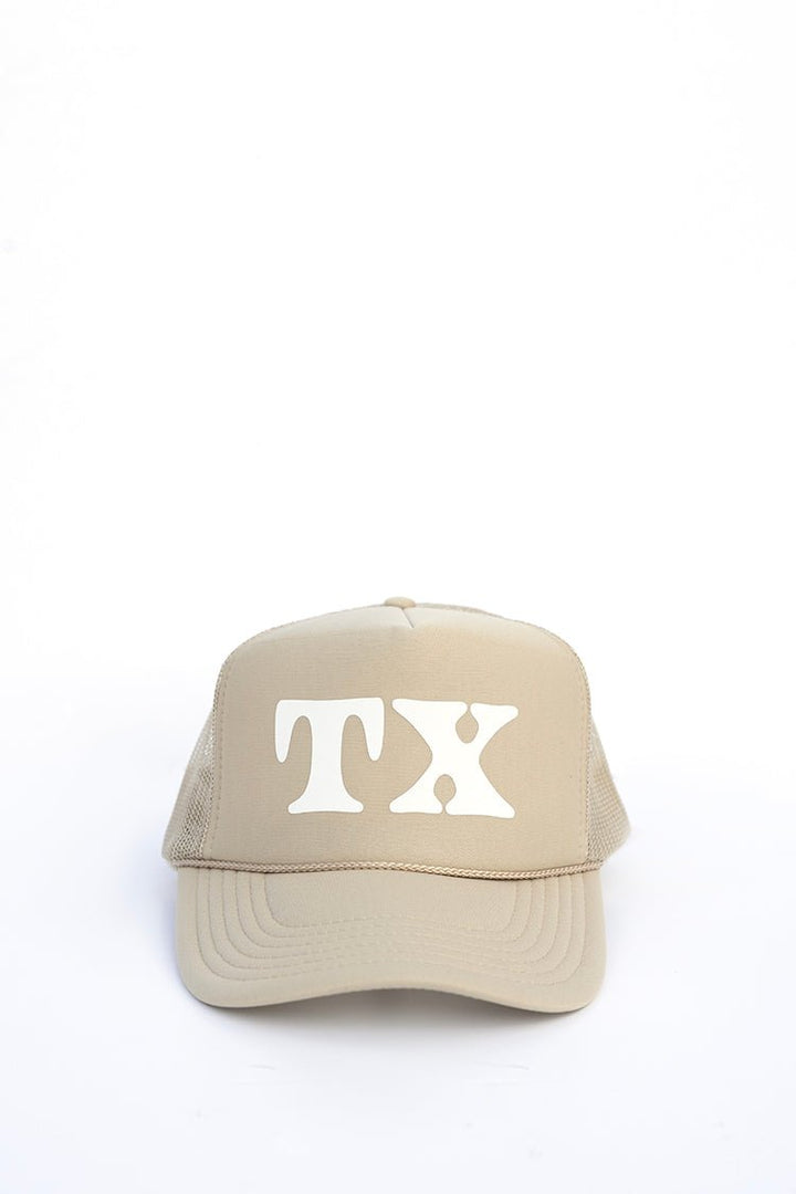 Khaki "TX" Trucker Hat - Flea Style