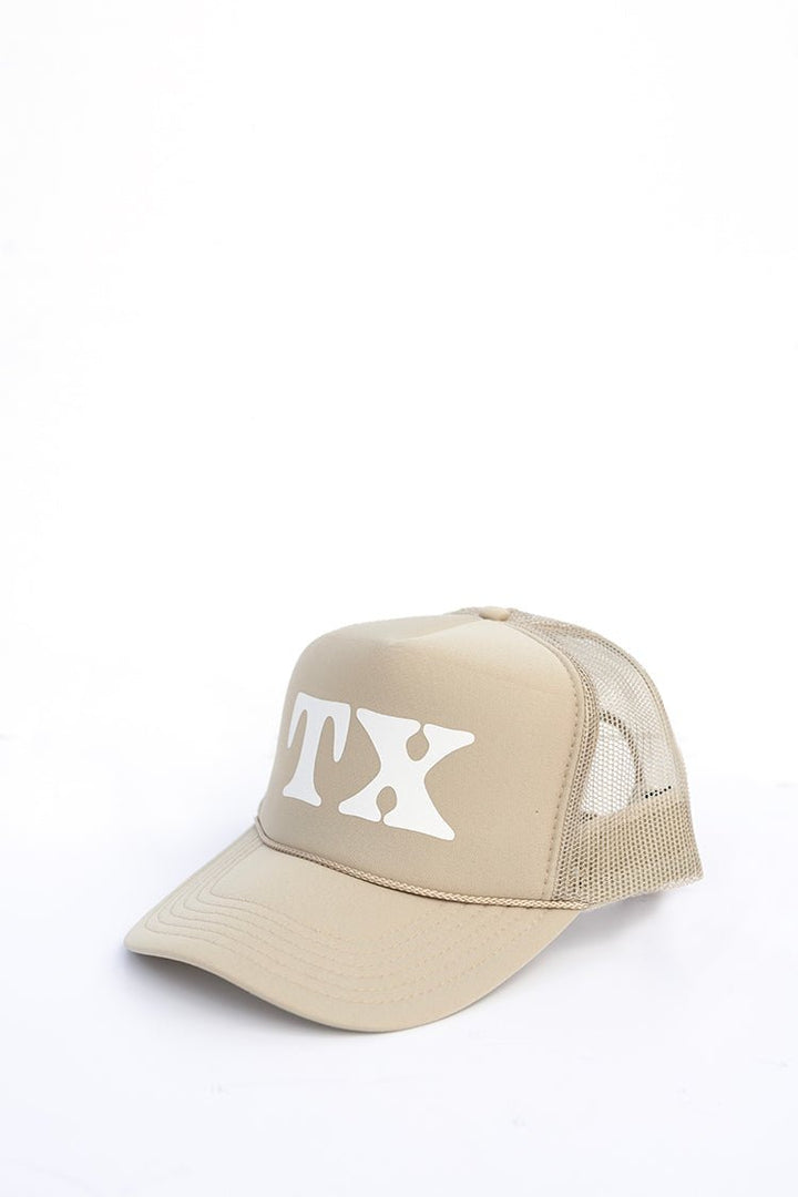 Khaki "TX" Trucker Hat - Flea Style