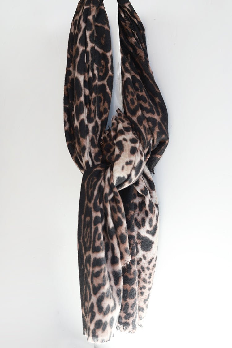 Leopard Print Oversized Scarf - Flea Style