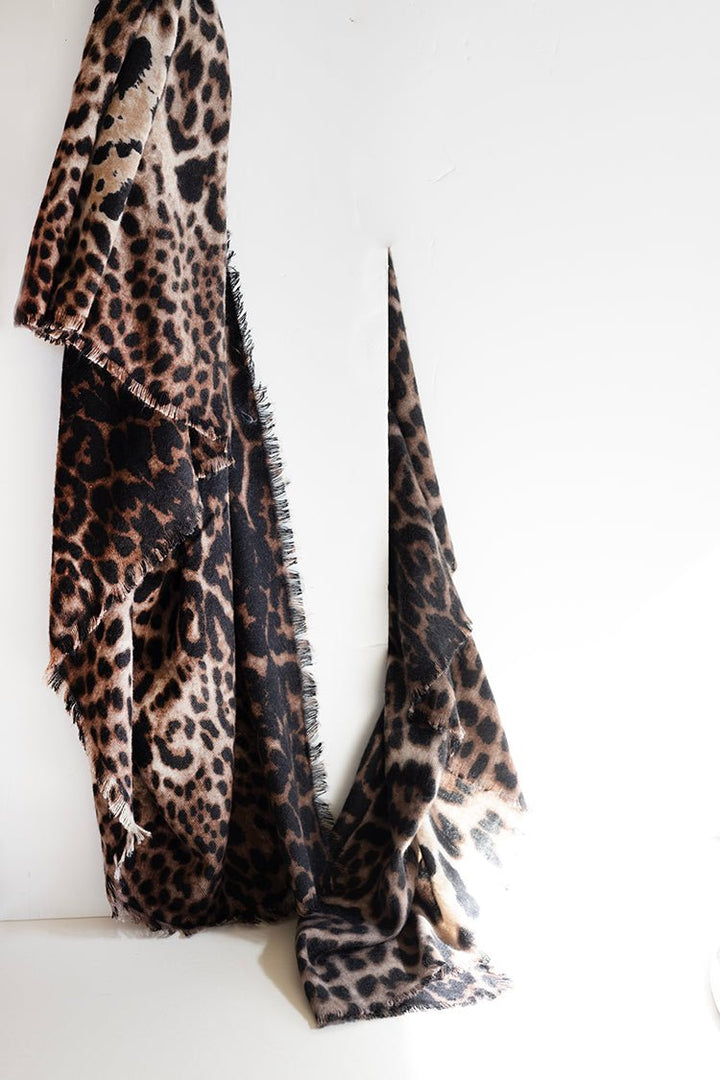 Leopard Print Oversized Scarf - Flea Style