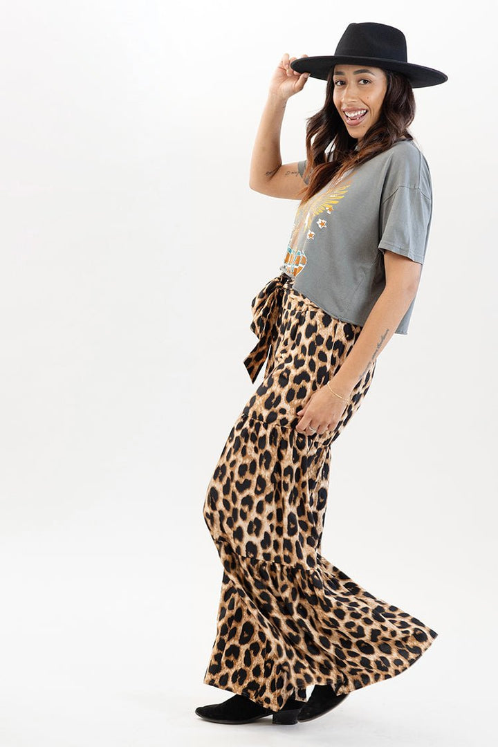 Leopard Print Palazzo Pants - Flea Style
