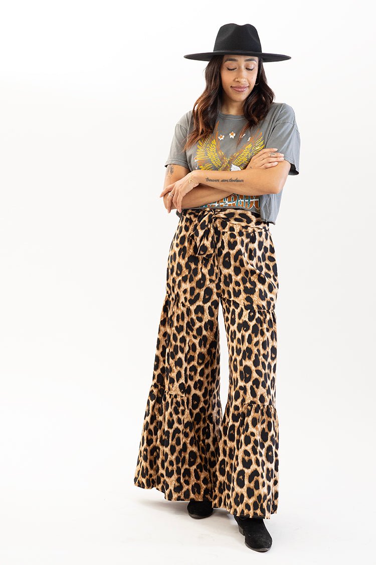 Leopard Print Palazzo Pants - Flea Style