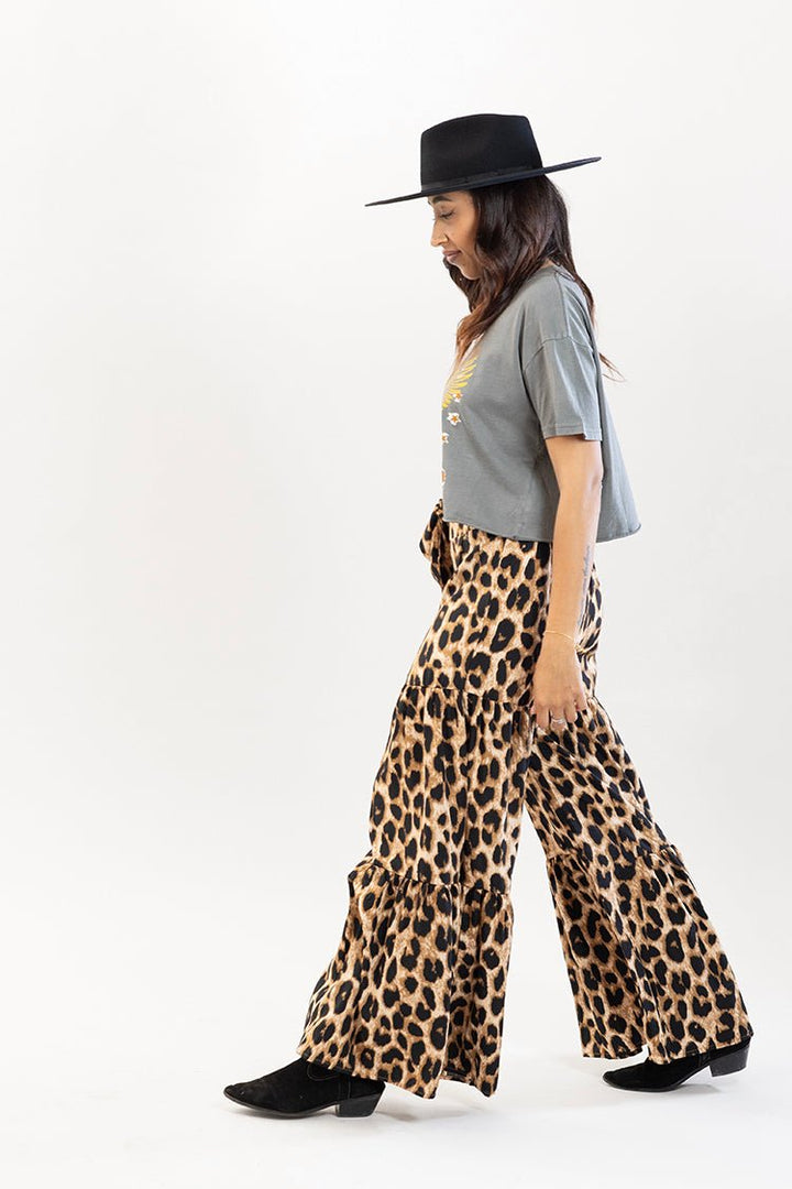 Leopard Print Palazzo Pants - Flea Style