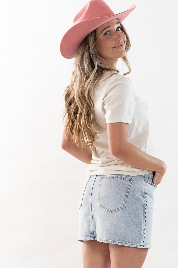 Light Wash Denim Mini Skirt - Flea Style
