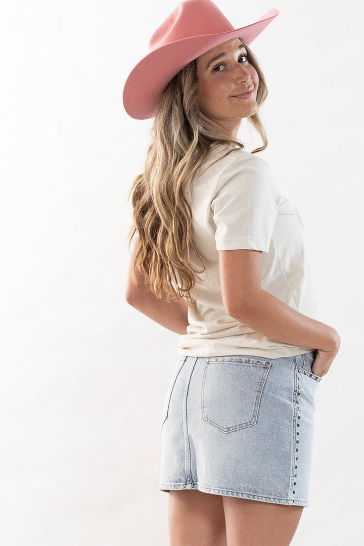 Light Wash Denim Mini Skirt - Flea Style