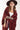 Maroon Abstract Print Kimono with Denim Butterfly - Flea Style