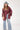 Maroon Textured Kimono with Denim Butterfly - Flea Style
