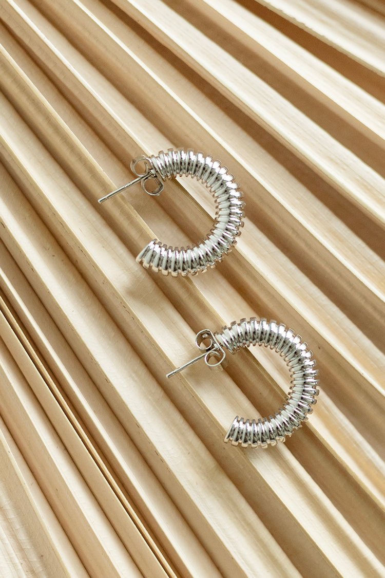 Mini Twisted Ribbed Hoop Earrings - Flea Style