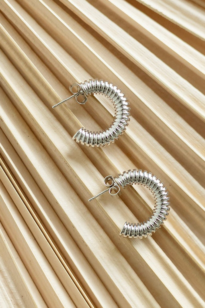 Mini Twisted Ribbed Hoop Earrings - Flea Style
