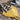 Painted Bling Studded Hat Feather - Gold - Flea Style