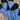Painted Hat Feather - Blue - Flea Style