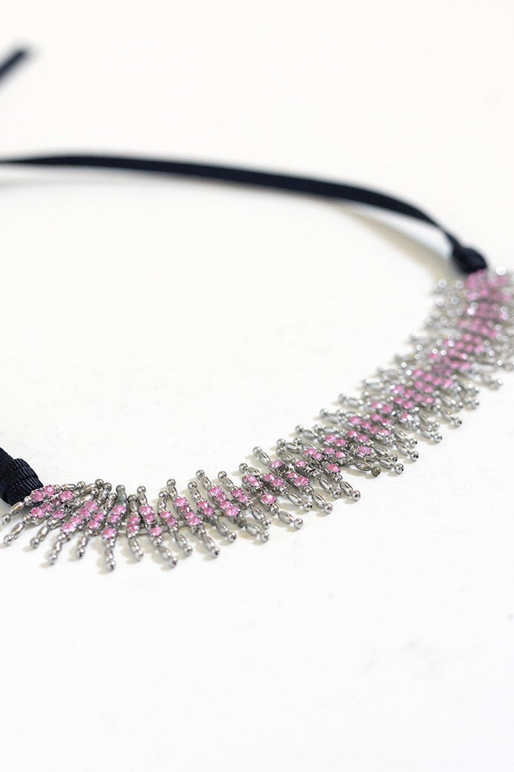 Pink Rhinestone Crown Hat Band - Flea Style