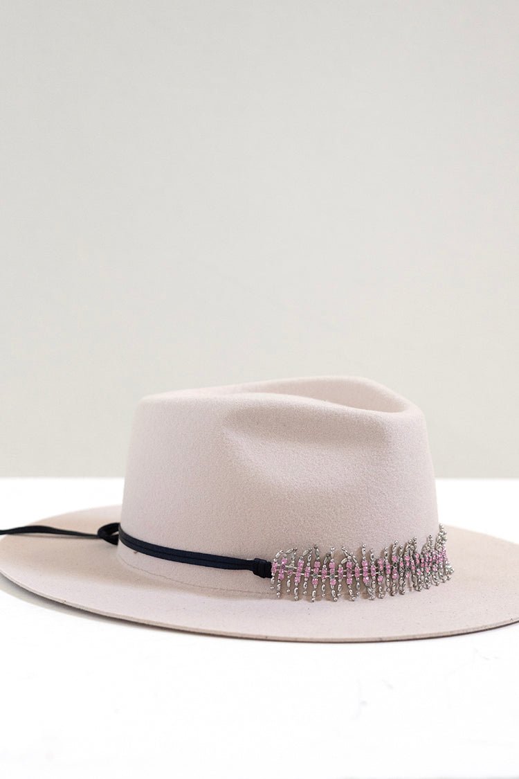 Pink Rhinestone Crown Hat Band - Flea Style