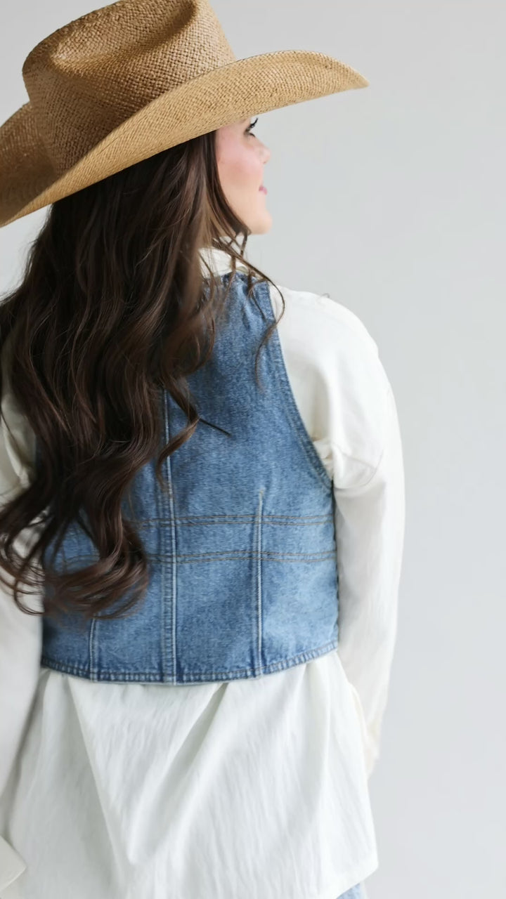 Denim Bustier Vest