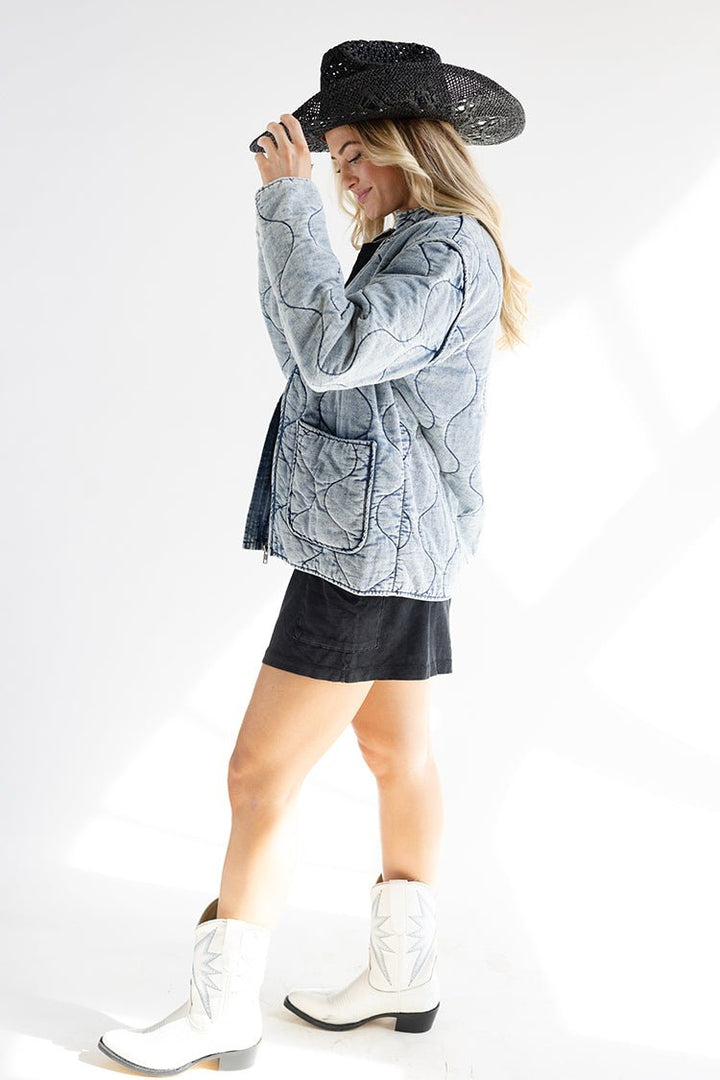 Quilted Denim Jacket - Flea Style