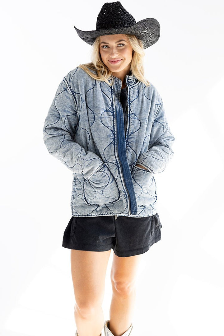 Quilted Denim Jacket - Flea Style