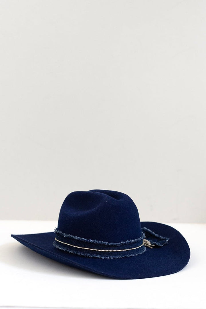 Rhinestone Chain with Suede Hat Band - Flea Style
