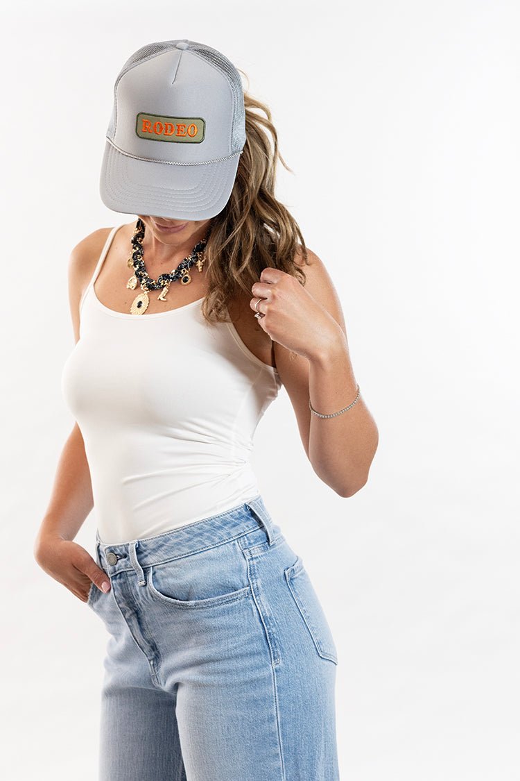 "Rodeo" Gray Trucker Hat - Flea Style