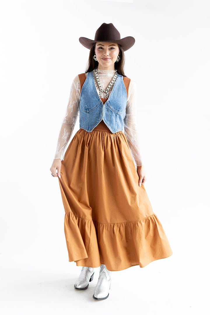 Rust Midi Dress - Flea Style