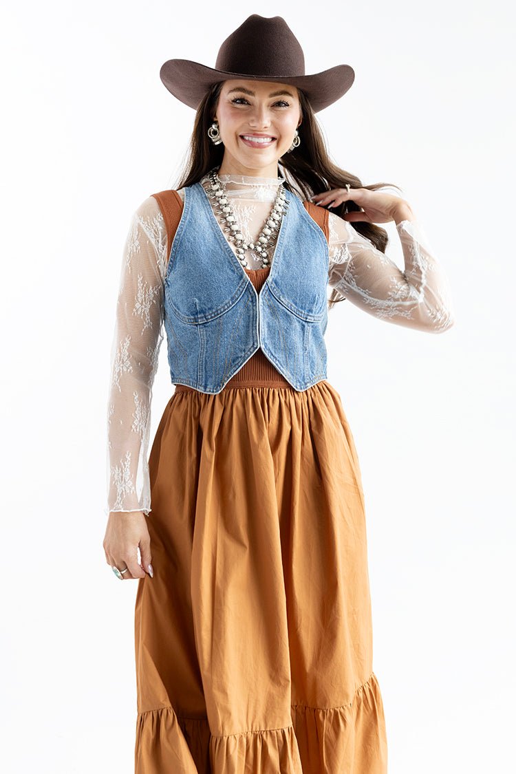 Rust Midi Dress - Flea Style