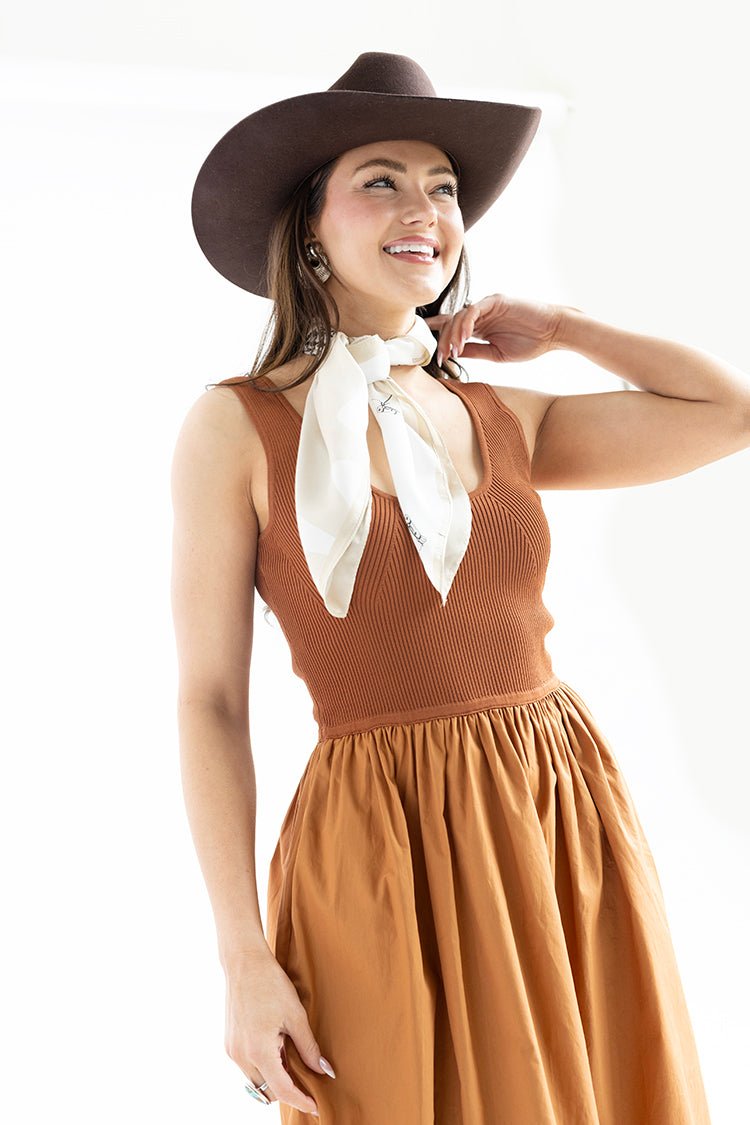 Rust Midi Dress - Flea Style