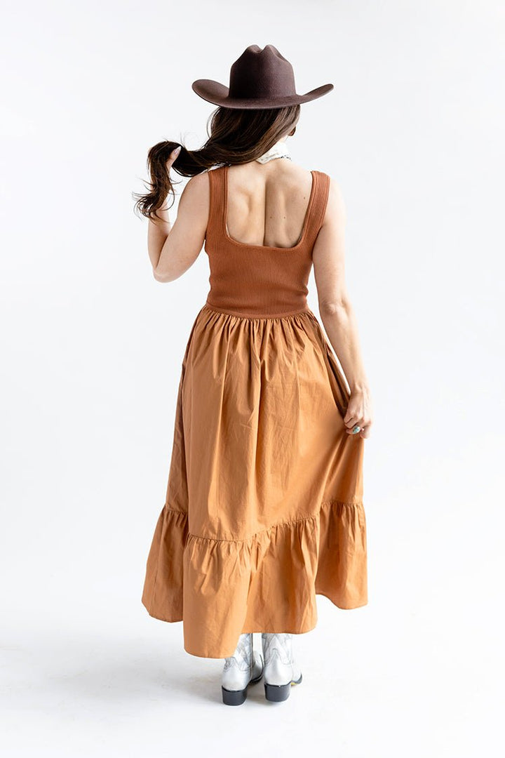 Rust Midi Dress - Flea Style