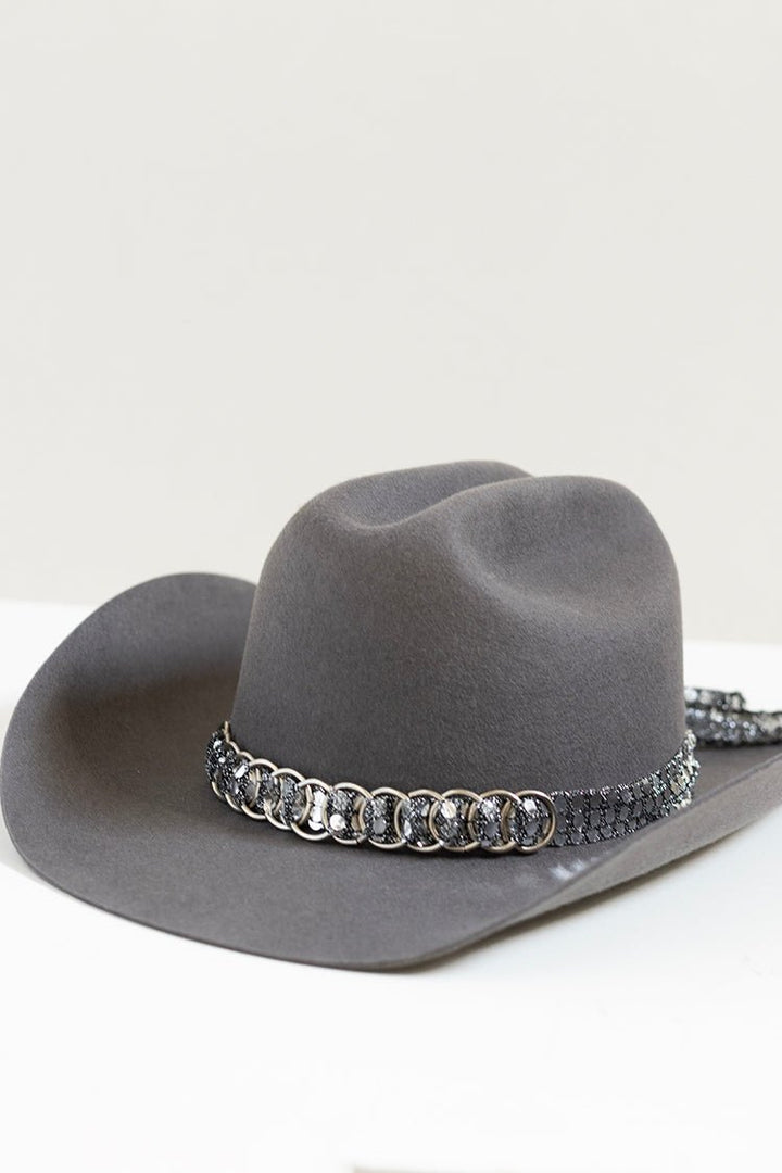 Silver Sequin Chain Hat Band - Flea Style