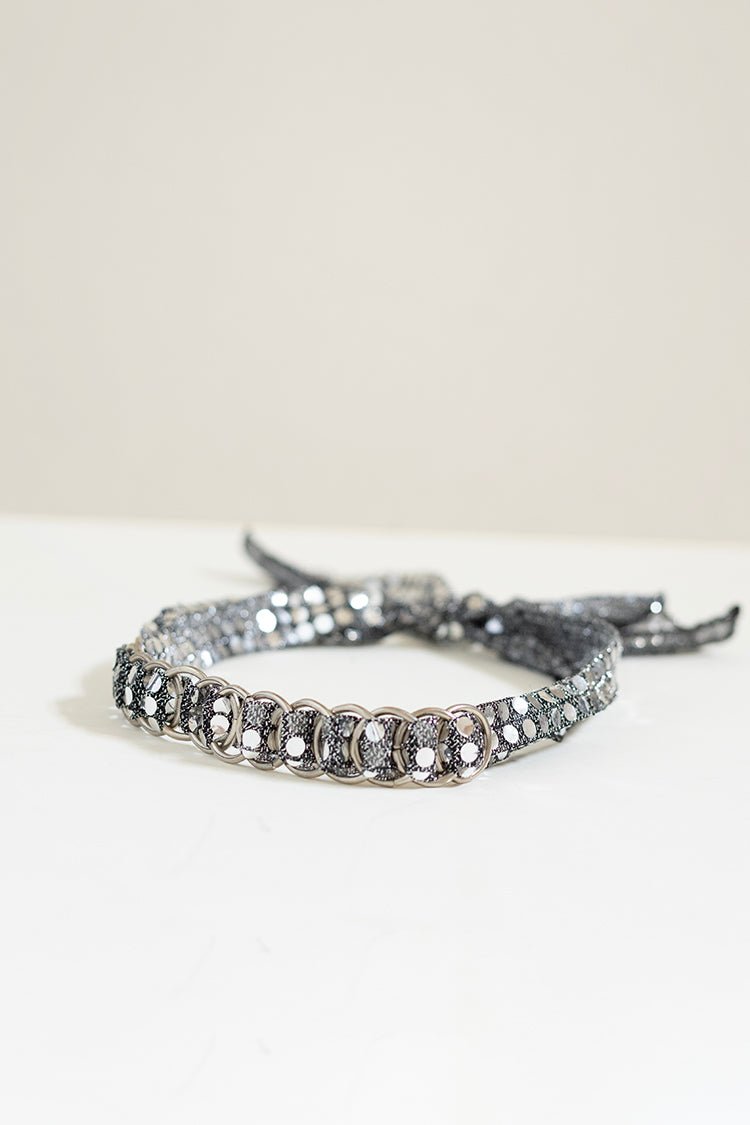 Silver Sequin Chain Hat Band - Flea Style