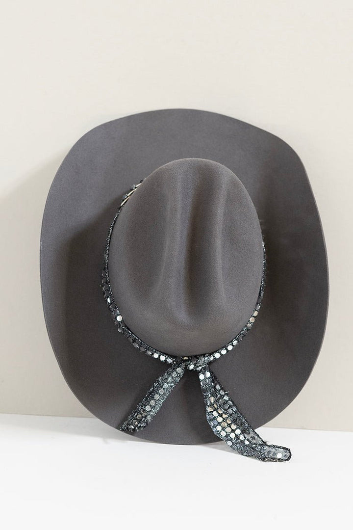 Silver Sequin Chain Hat Band - Flea Style