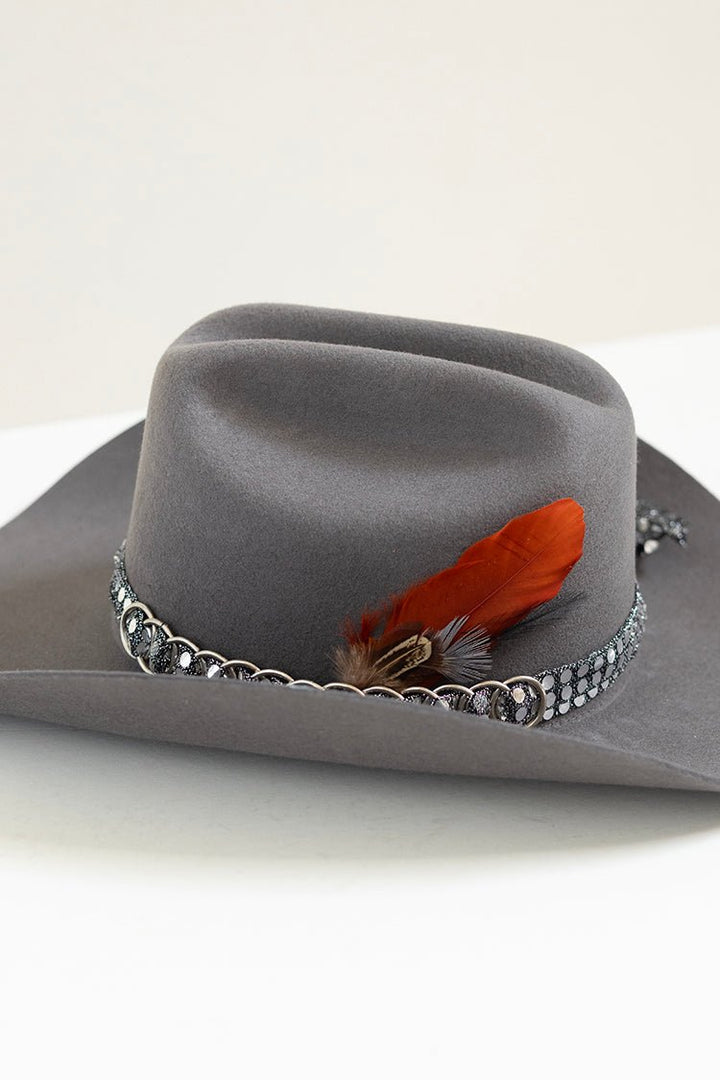 Silver Sequin Chain Hat Band - Flea Style