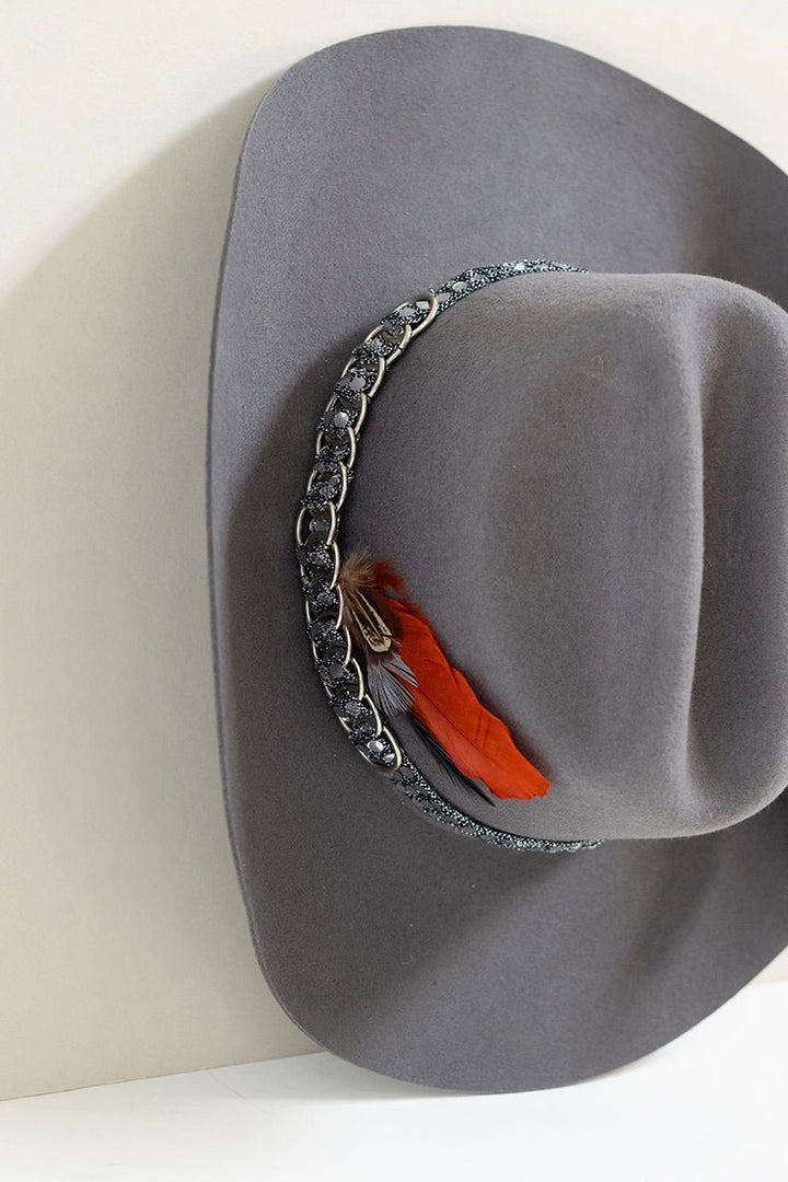 Silver Sequin Chain Hat Band - Flea Style