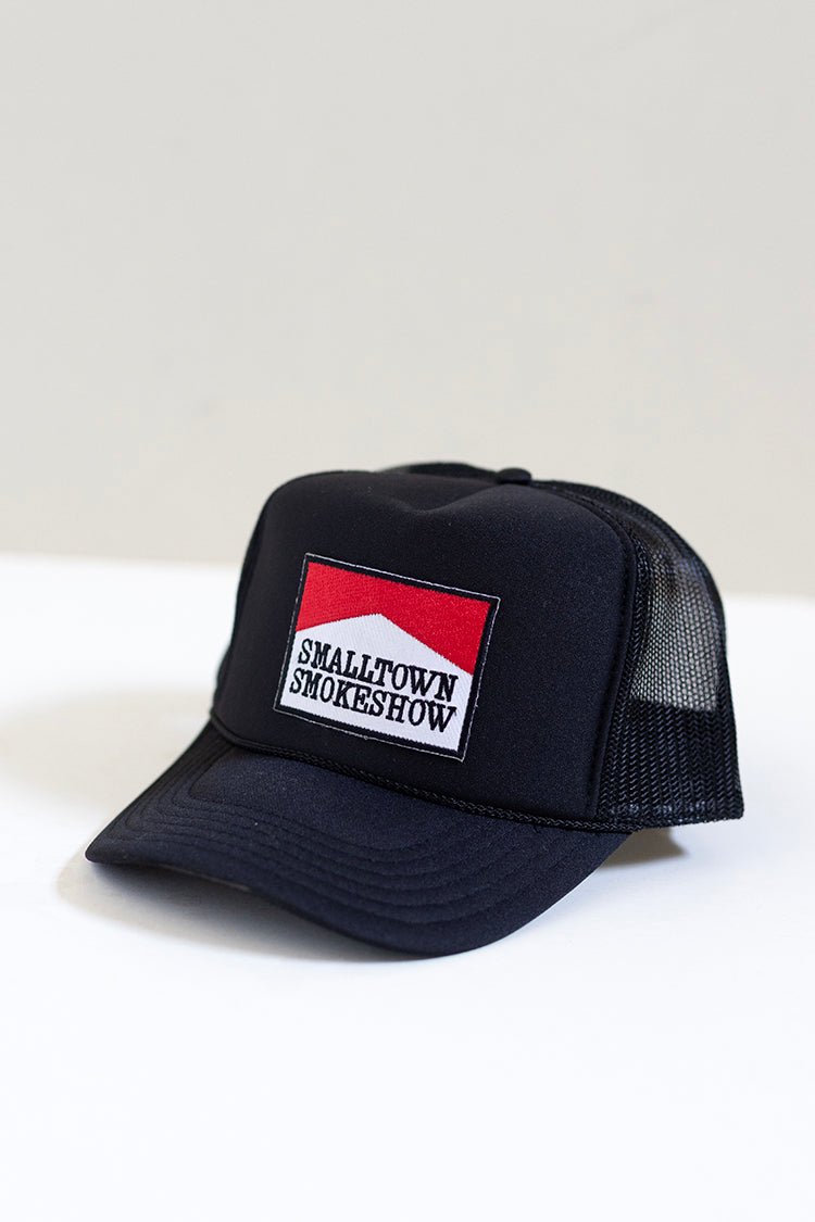 "Smalltown Smokeshow" Black Trucker Hat - Flea Style