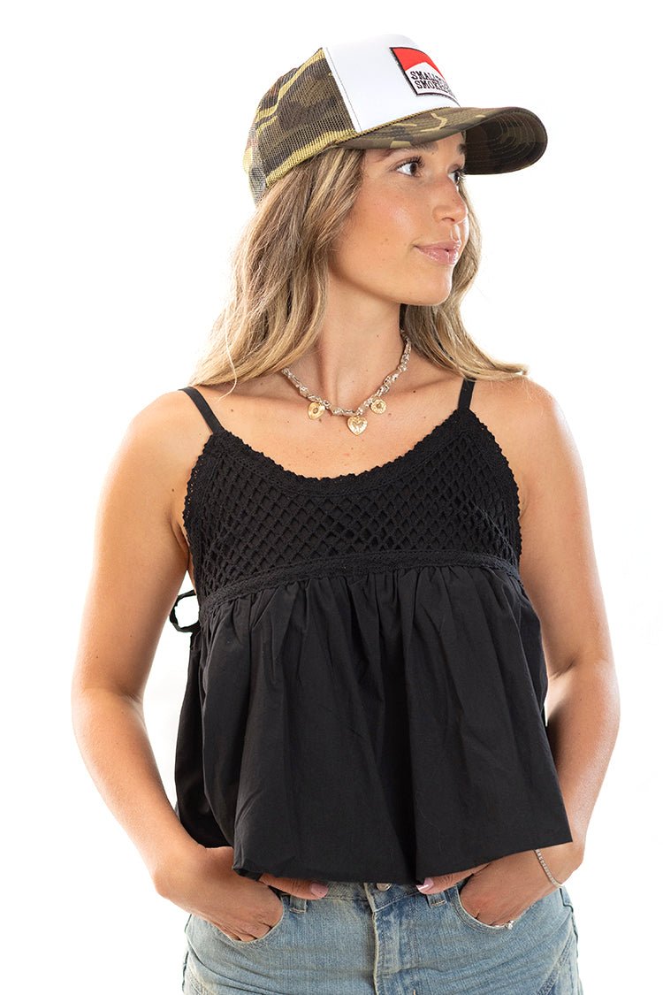 "Smalltown Smokeshow" Camo Trucker Hat - Flea Style