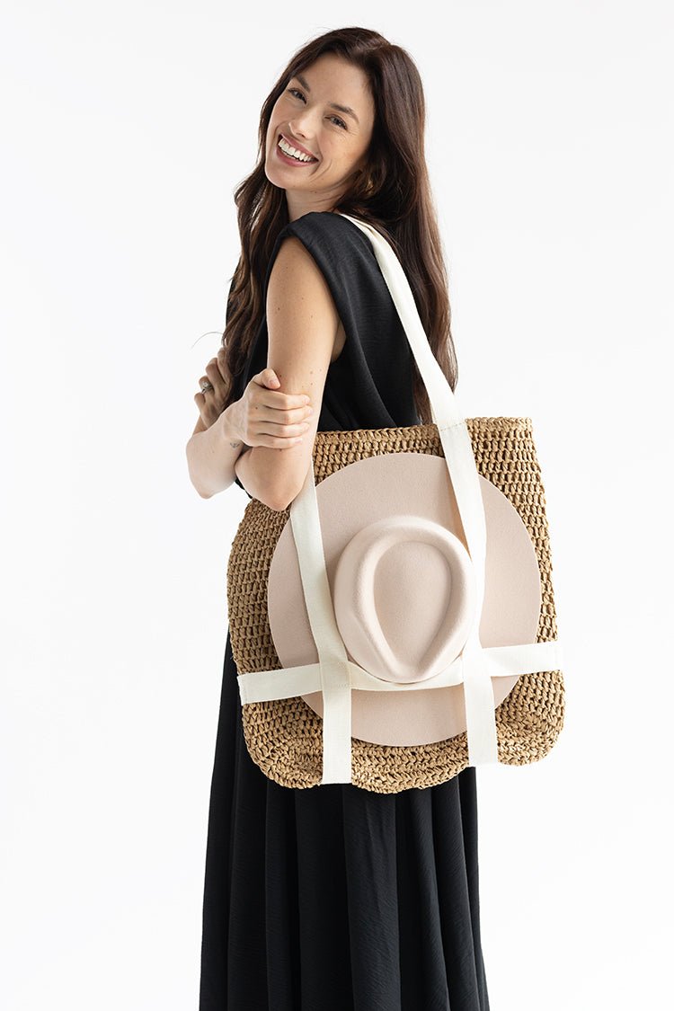 Straw Hat Holder Tote Bag - Flea Style